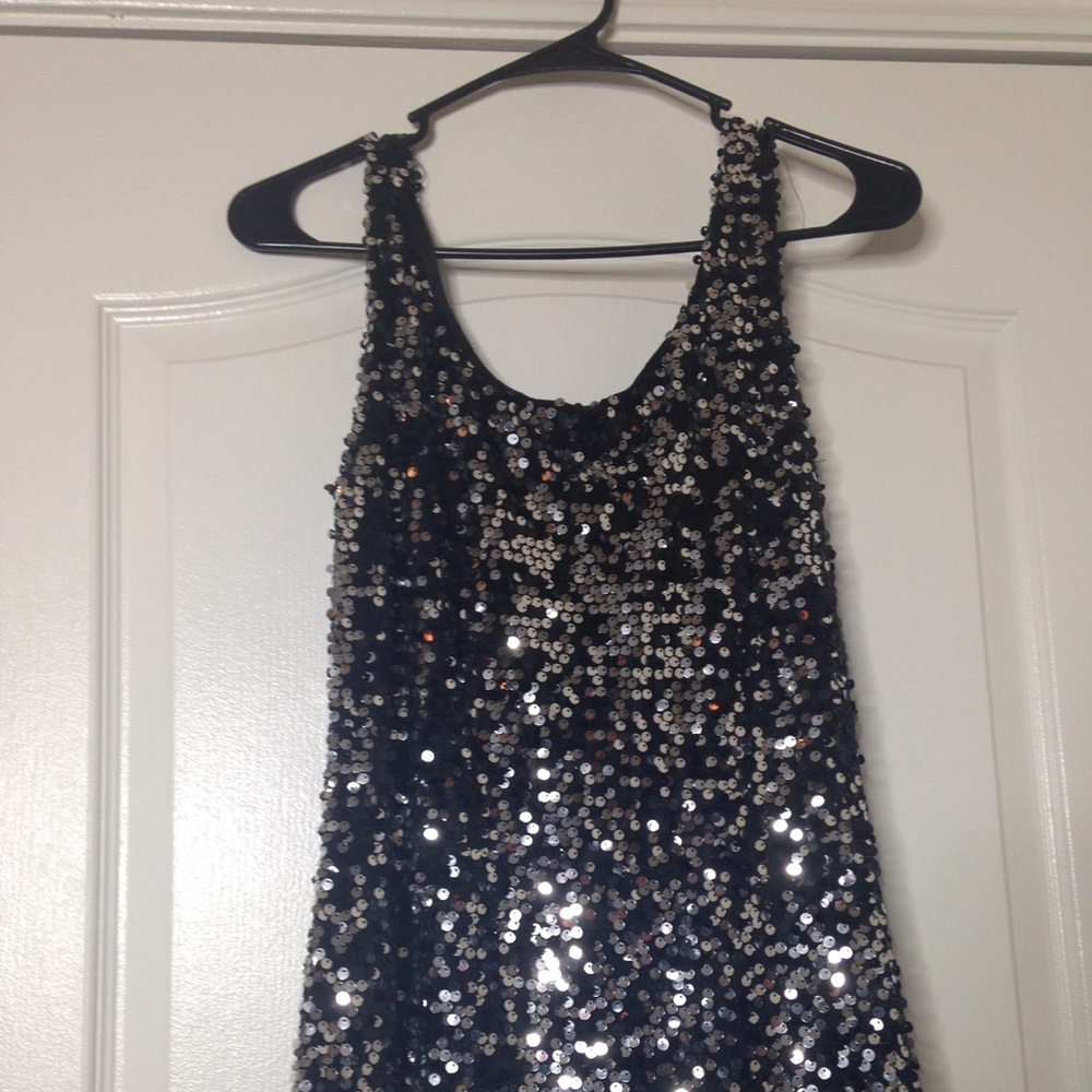 Black sequin dress
